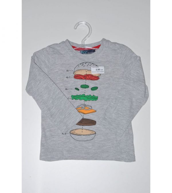 Majica tanek rokav hamburger
