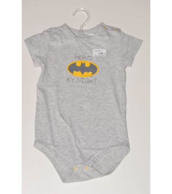 Bodi kratek rokav siv batman