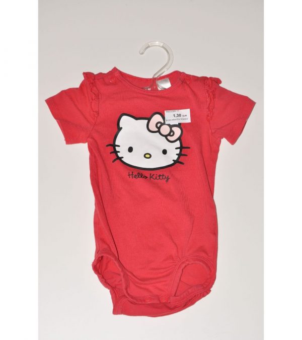 Bodi kratek rokav rdeč Hello Kitty